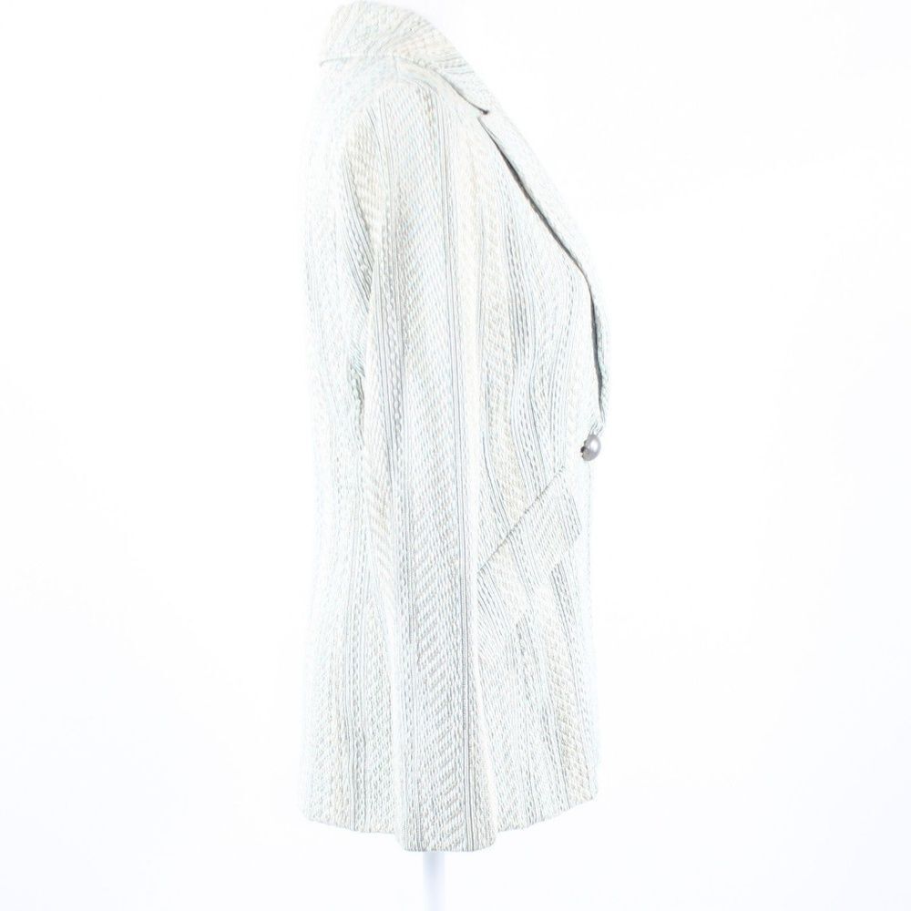 Eccoci beige uneven striped coat 8 - Picture 5 of 8